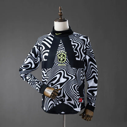 Camiseta Brasil portero manga larga Copa del Mundo 2026 - negra y blanca