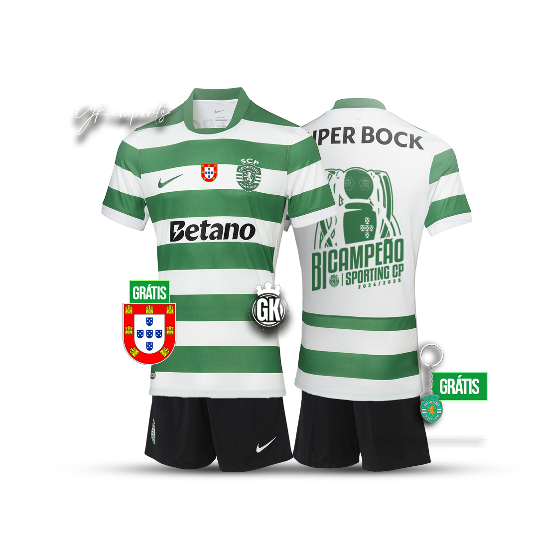 Conjunto infantil BICAMPEÓN principal 2025/26
