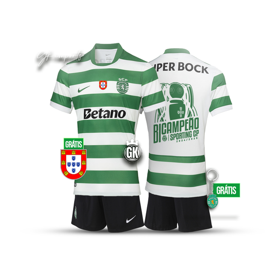Conjunto infantil BICAMPEÓN principal 2025/26