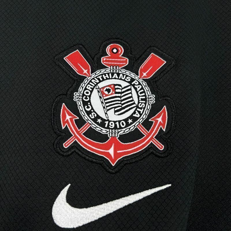 Camiseta Corinthians negro away 2025/26