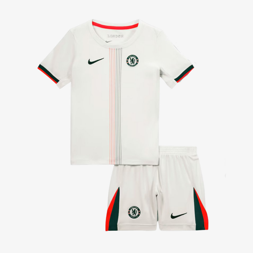 Conjunto Infantil Chelsea visitante blanco 2025/26
