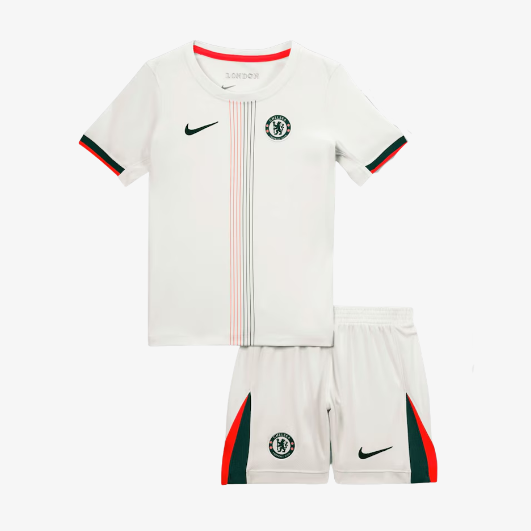 Conjunto Infantil Chelsea visitante blanco 2025/26