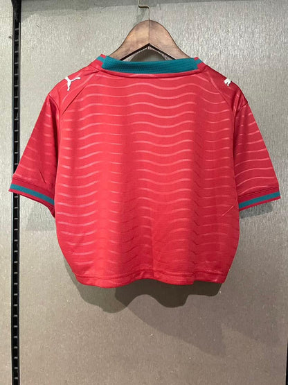 CROPPED FEMENINO Portugal principal rojo 2025/26