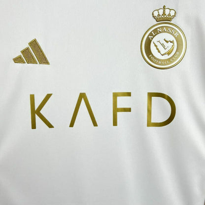 Conjunto infantil Al Nassr blanco y dorado 24/25
