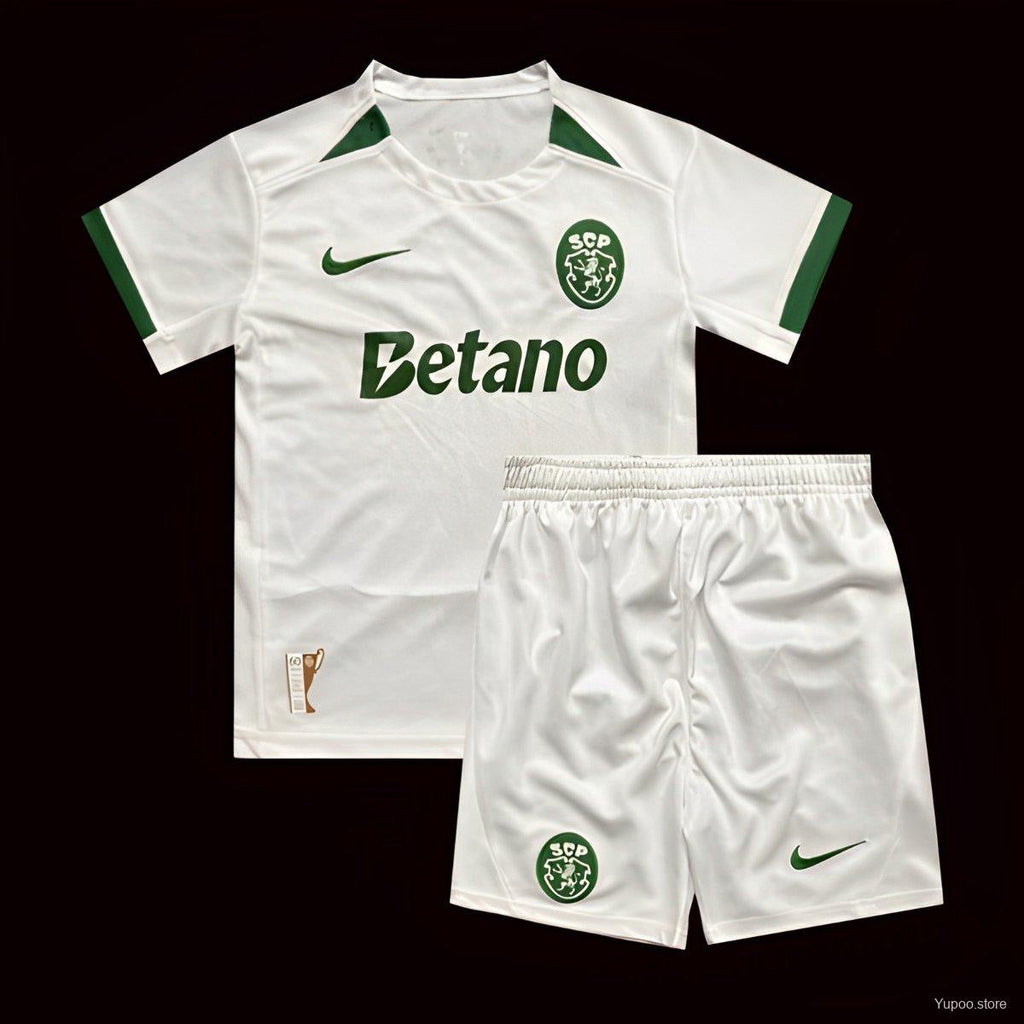 Conjunto infantil COM MEIAS alternativo 2024/25 - BLANCO
