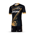 Conjunto infantil “7” tercera equipación 2024/25 - negro y dorado