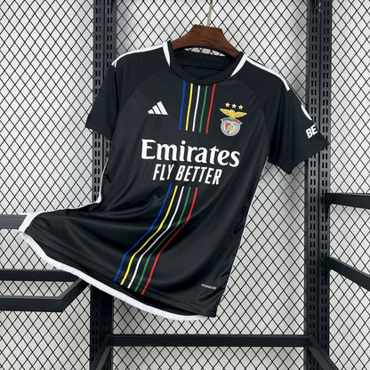 Camiseta S L B retro alternativa negra 2023/24