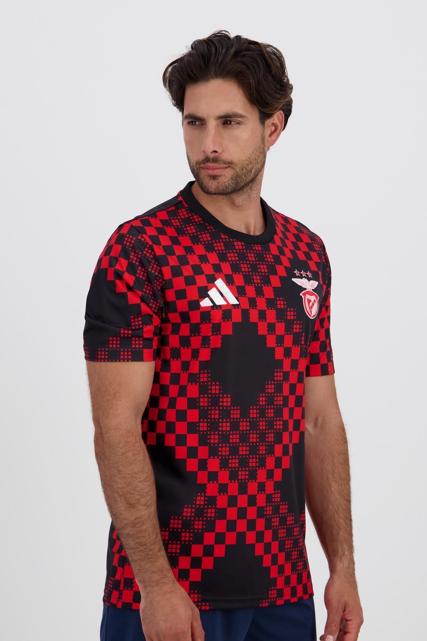 Camiseta pré jogo rojo/negro 2025/26