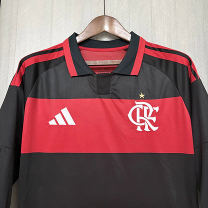 Camiseta Manga larga Flamengo Principal 2026/27 - roja/negra