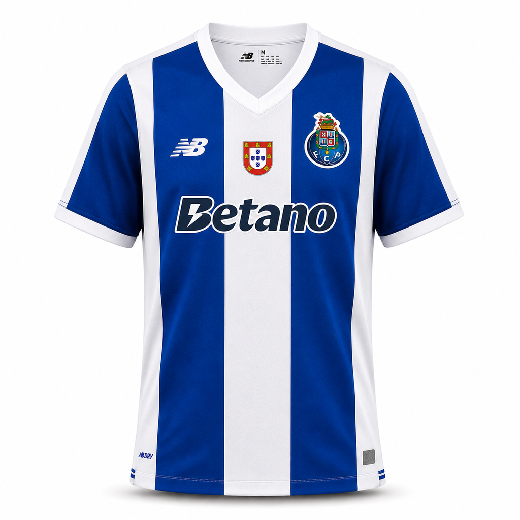 Camiseta dragón PRINCIPAL 2026/27 azul y blanca – LANZAMIENTO