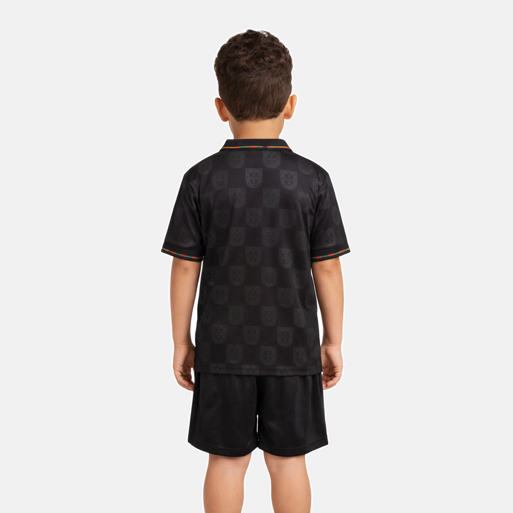 Conjunto infantil Selección de Portugal edición especial pantera negra EUSÉBIO negra 2025/26