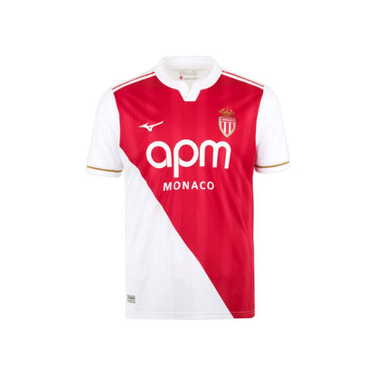 Camiseta AS Mónaco principal roja y blanca 2025/26