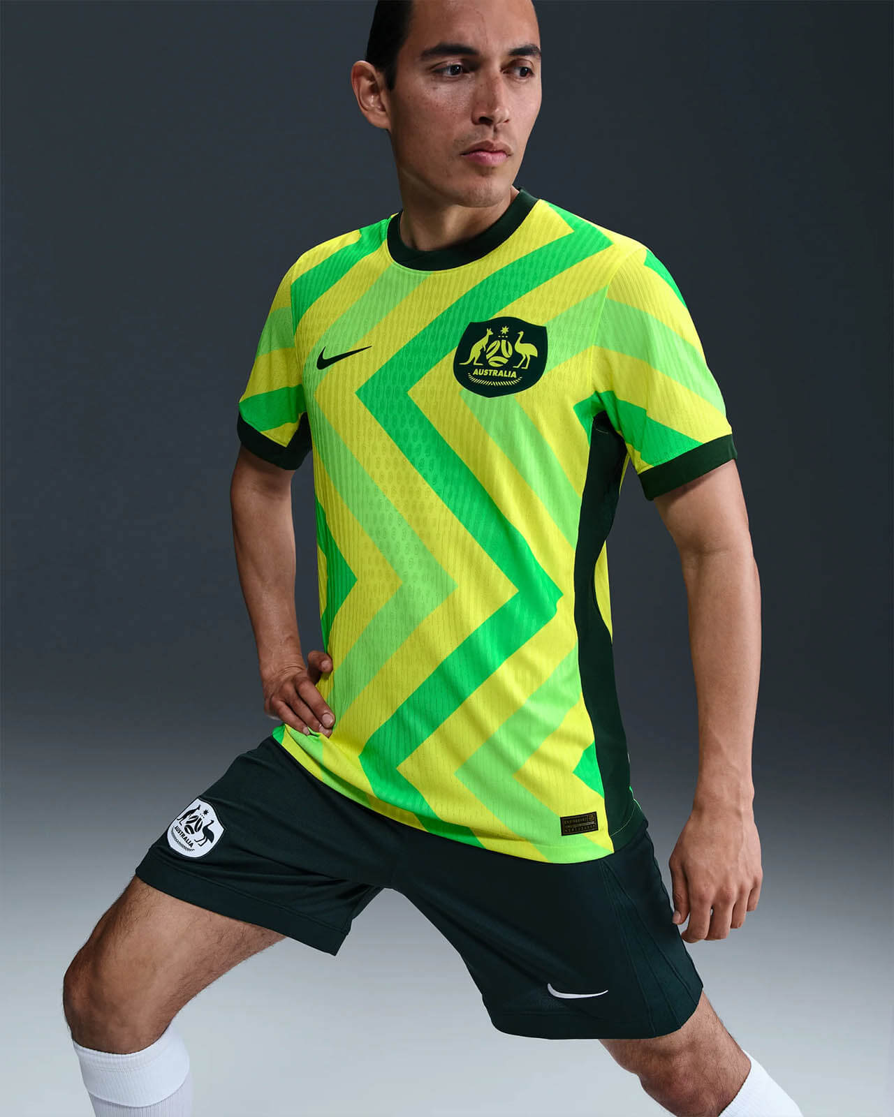 Camiseta Selección de Australia principal verde/amarilla - Copa del Mundo 2026