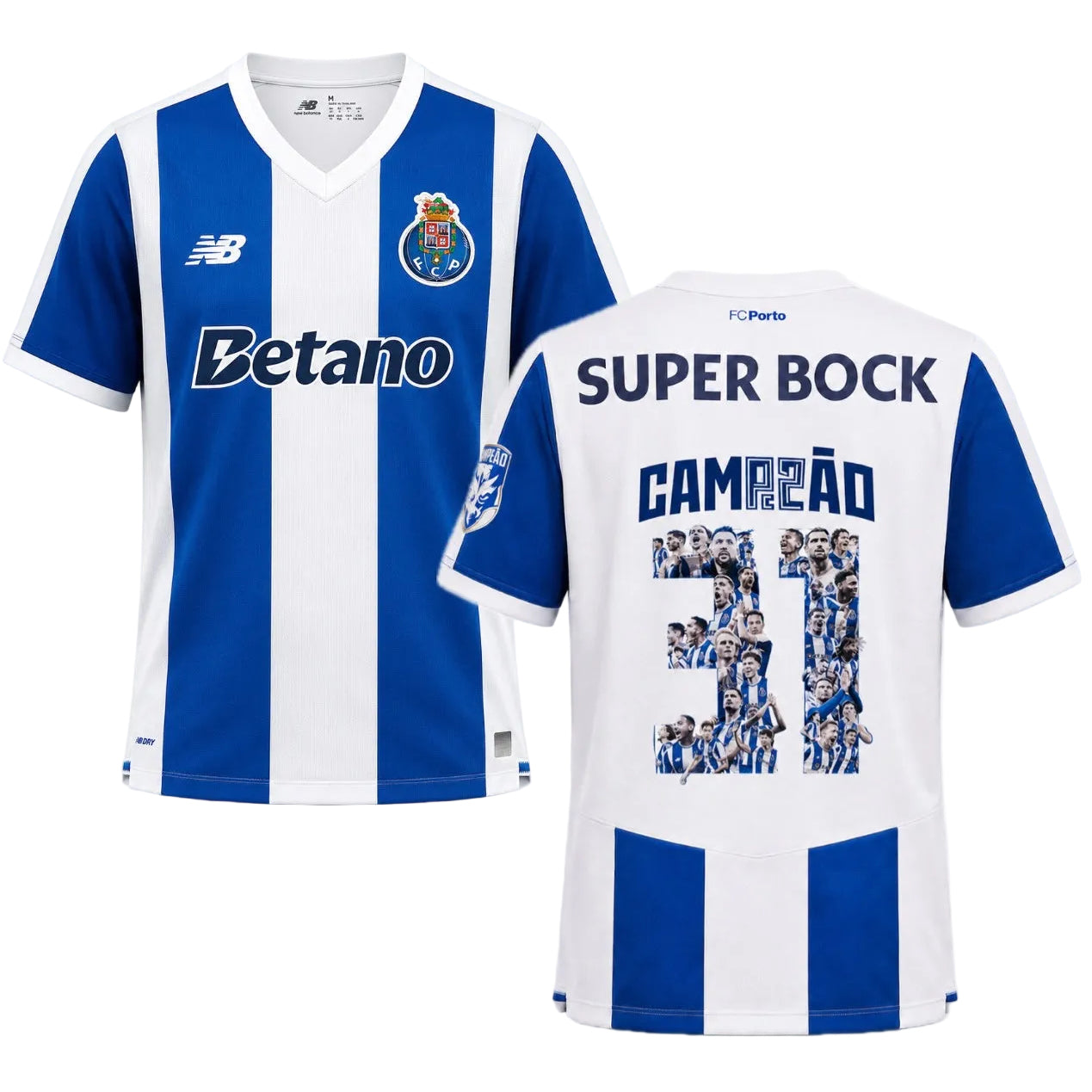Camiseta CAMPEONES 31 dragón PRINCIPAL 2026/27 azul y blanca - LANZAMIENTO