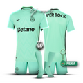 Conjunto infantil COM MEIAS tercera equipación verde 2025/26
