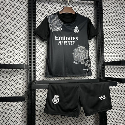 Conjunto Infantil Real Madrid Y3 Rose Edición Negra 2024/25