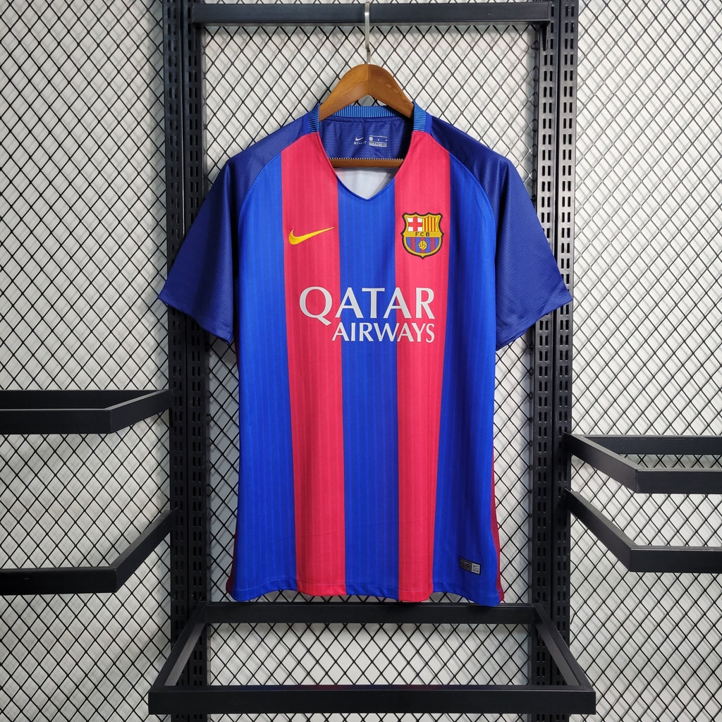 Camiseta Barcelona Home Retro 16/17 - Roja y Azul