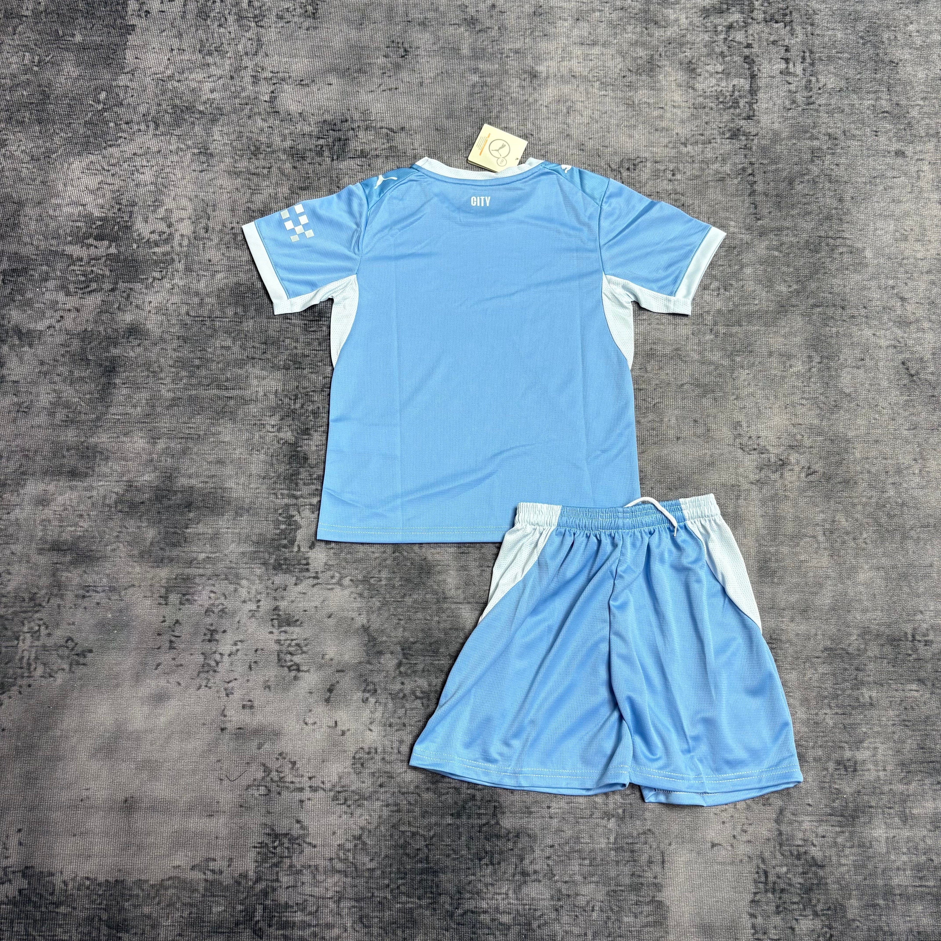 Conjunto Infantil Manchester City local 2026 azul