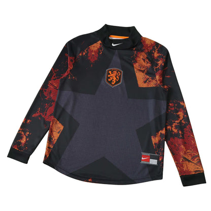 Camiseta Holanda portero manga larga Copa del Mundo 2026 - negra/naranja