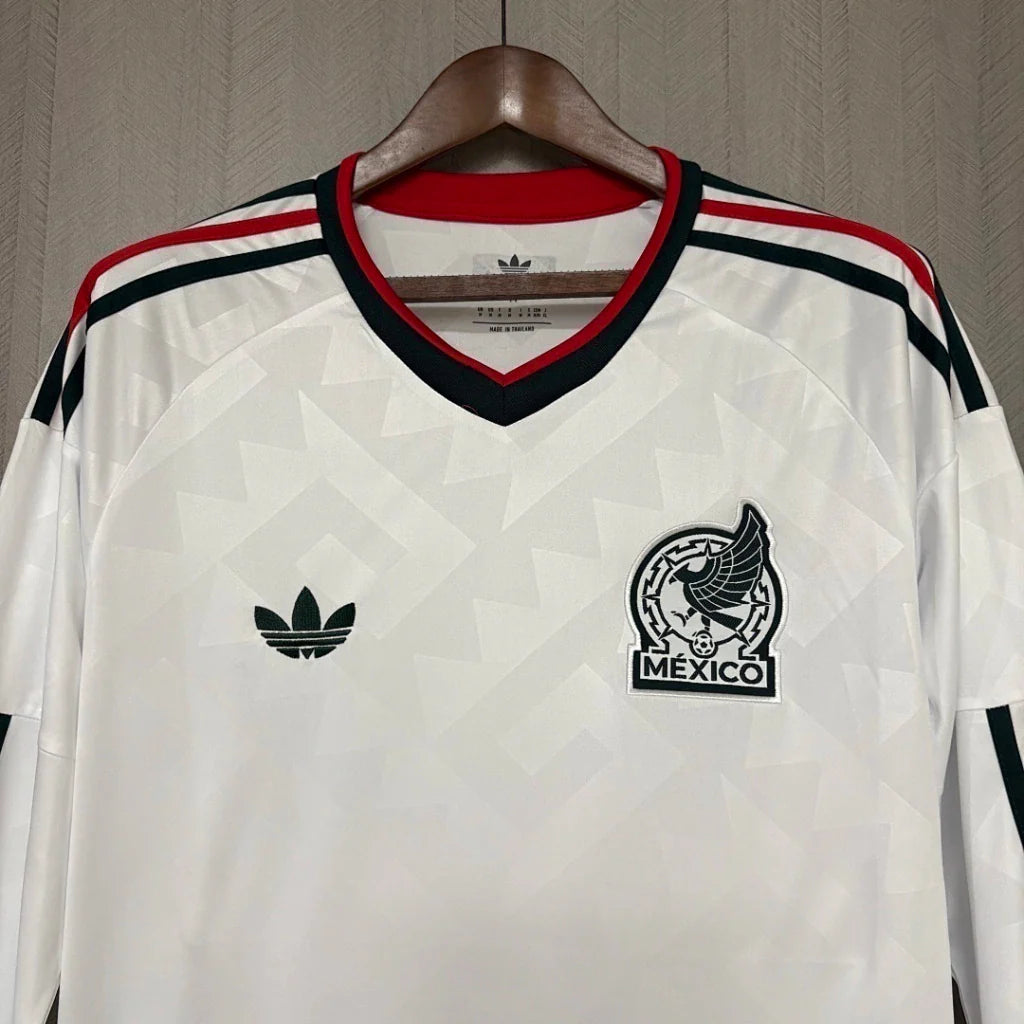 Camiseta Selección de México MANGA LARGA alternativa  blanca - Copa del Mundo 2026