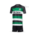 Conjunto infantil principal verde/blanco/negro 2024/25