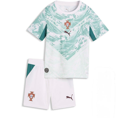 Conjunto infantil Selección Portugal alternativa verde - pantalón corto blanco - COPA DEL MUNDO 2026