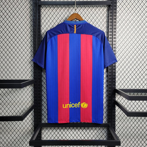 Camisa Barcelona Local Retro 16/17 - Roja y Azul