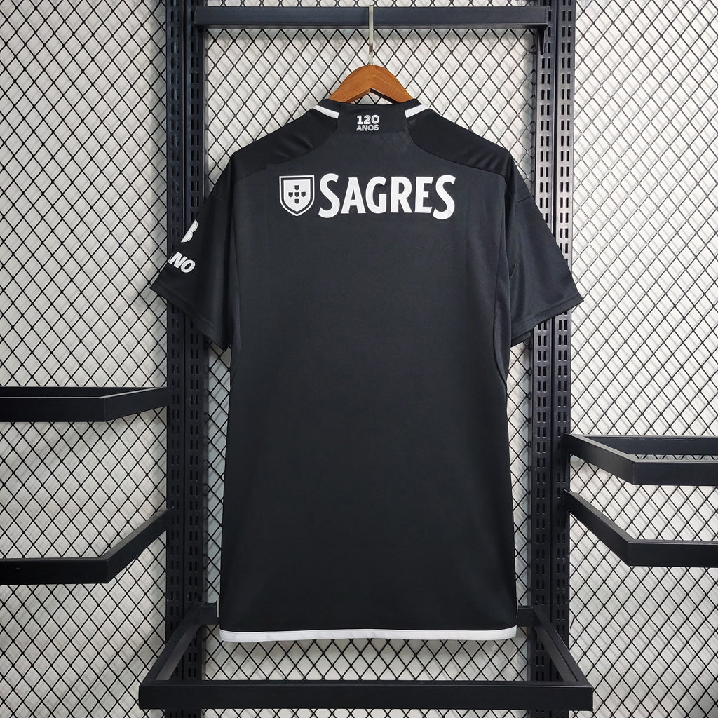 Camiseta S L B retro alternativa negra 2023/24