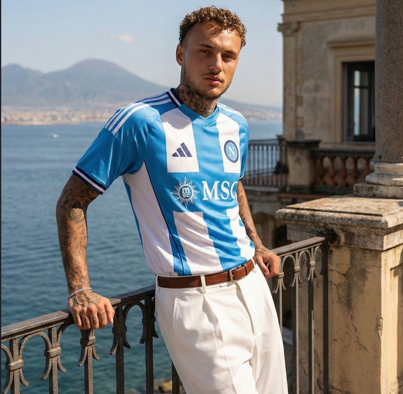 Camiseta Napoles azul y blanca 2026/27 - napoli