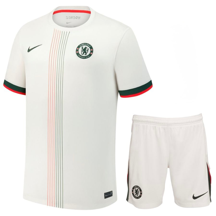 Conjunto Infantil Chelsea away blanco 2025/26