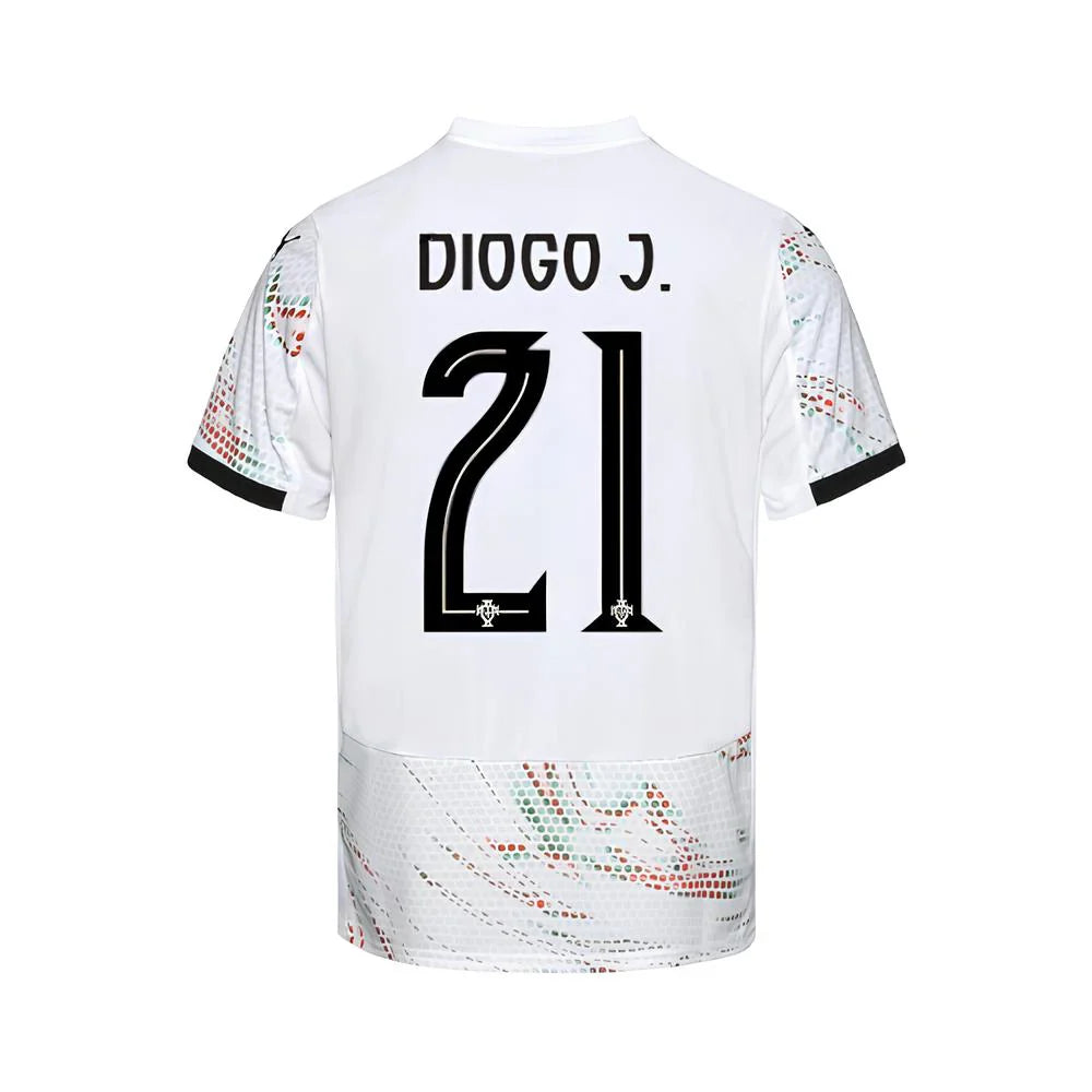 Camiseta DIOGO J 21 Selección Portugal blanca alternativa 2025
