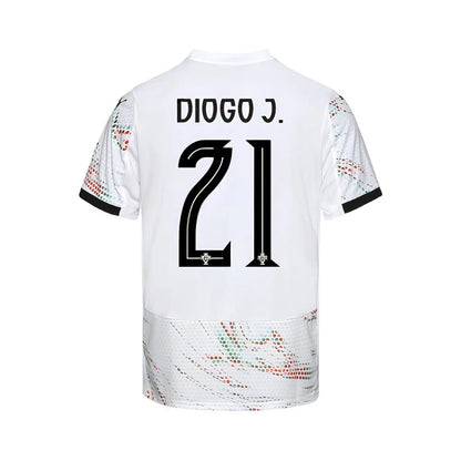 Camiseta DIOGO J 21 Selección Portugal blanca alternativa 2025