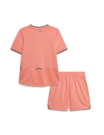 Conjunto infantil visitante rosa 2025/26