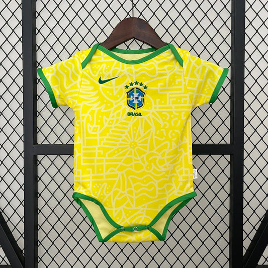 Body bebé Brasil Amarillo - 2025