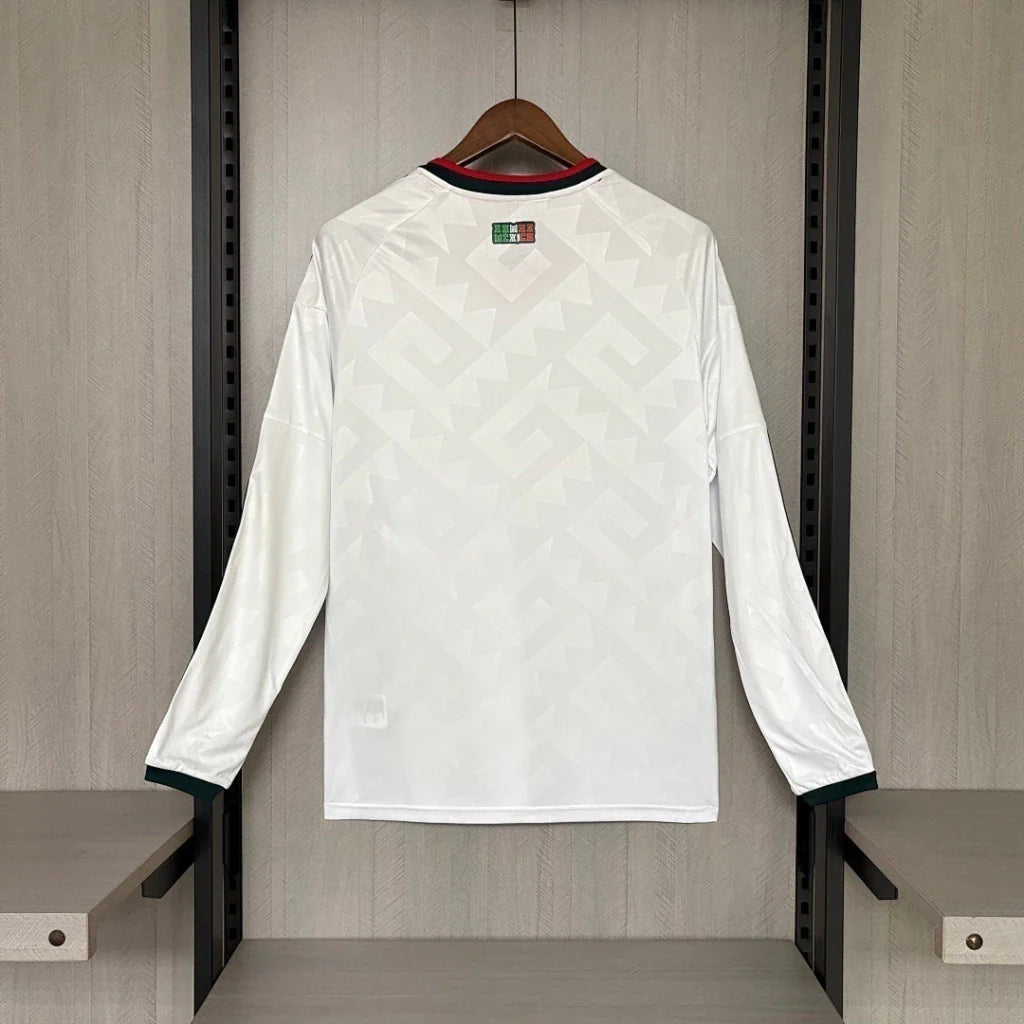Camiseta Selección de México MANGA LARGA alternativa  blanca - Copa del Mundo 2026