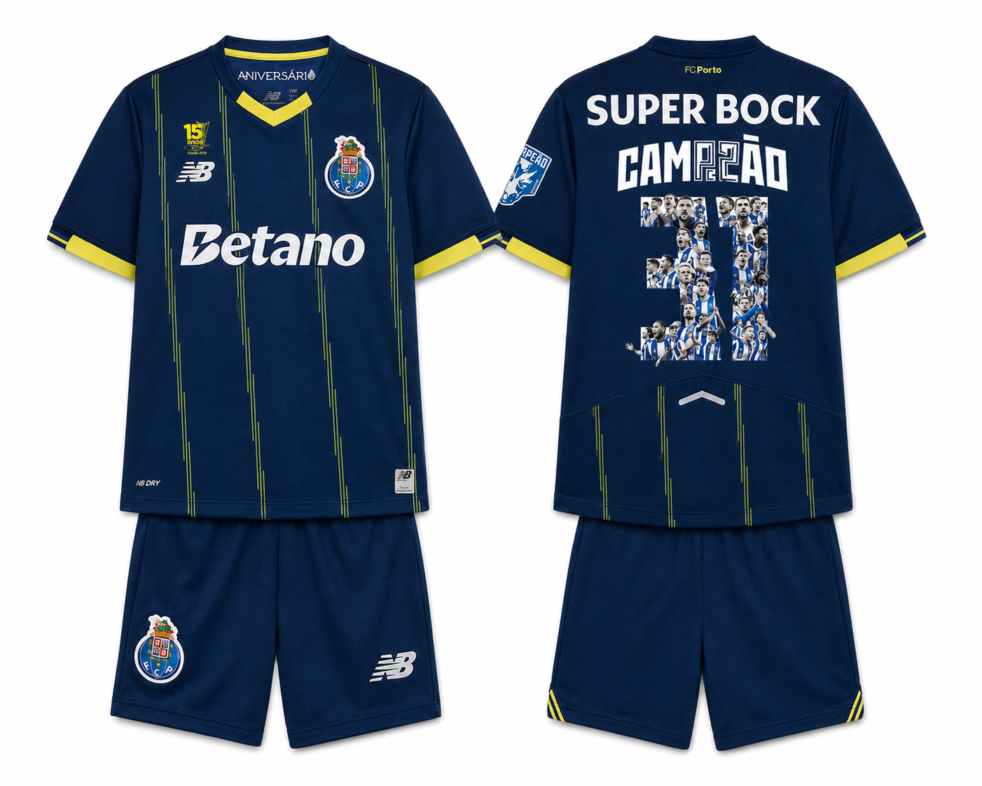 Conjunto infantil CAMPEONES 31 cuarta equipación azul 2025/26 - LANZAMIENTO
