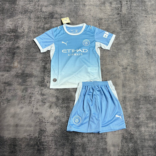 Conjunto Infantil Manchester City local 2026 azul