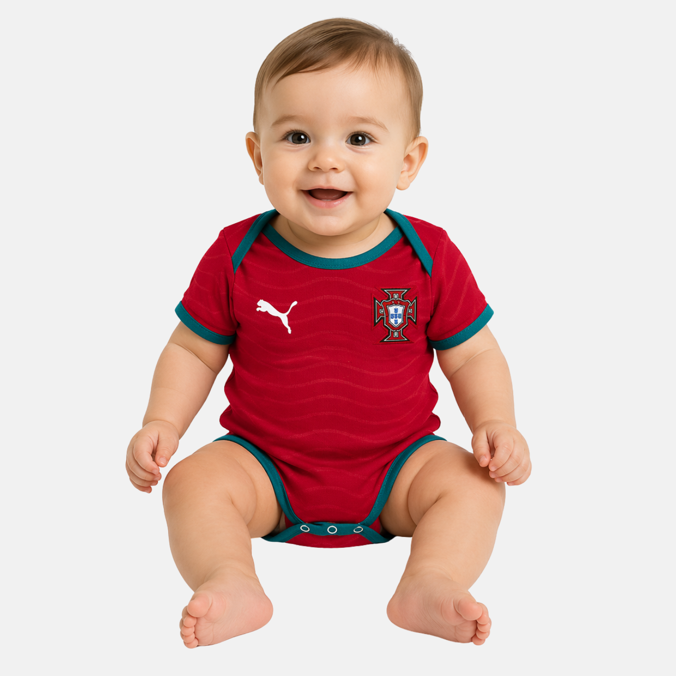 Body bebé Portugal roja  - Copa del Mundo 2026