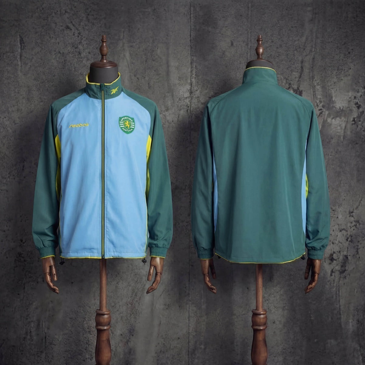 Chaqueta azul/verde león 2026/27 cierre completo - cortavientos