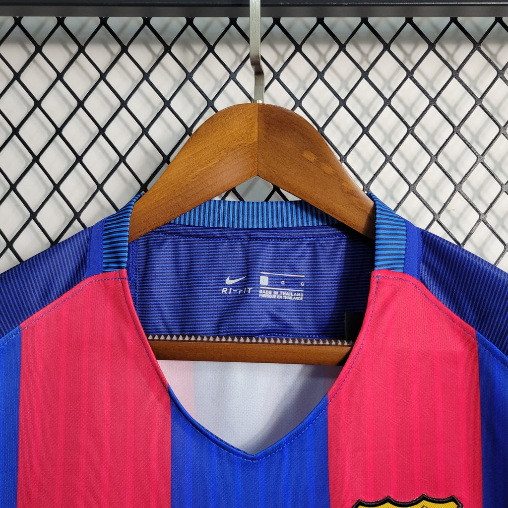 Camiseta Barcelona Home Retro 16/17 - Roja y Azul