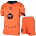 Conjunto Infantil FC Barcelona total 90 naranja 2025/26
