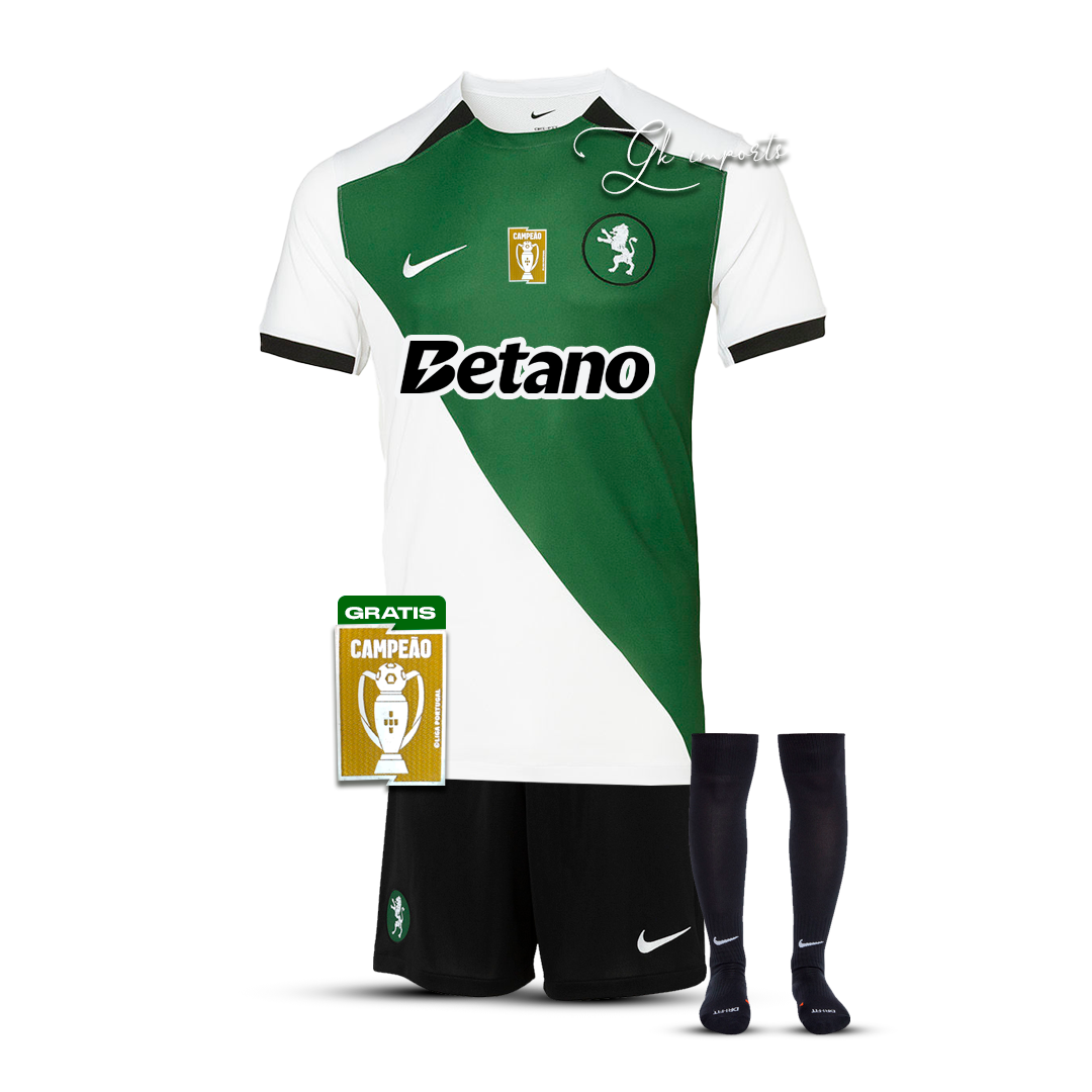 Conjunto infantil COM MEIAS STROMP verde/blanca 2024/25