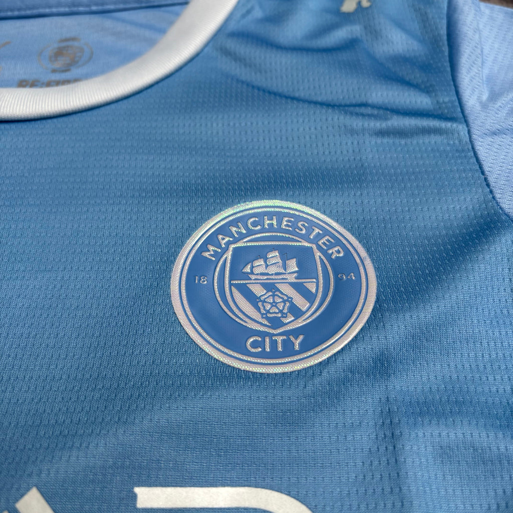 Conjunto Infantil Manchester City local 2026 azul