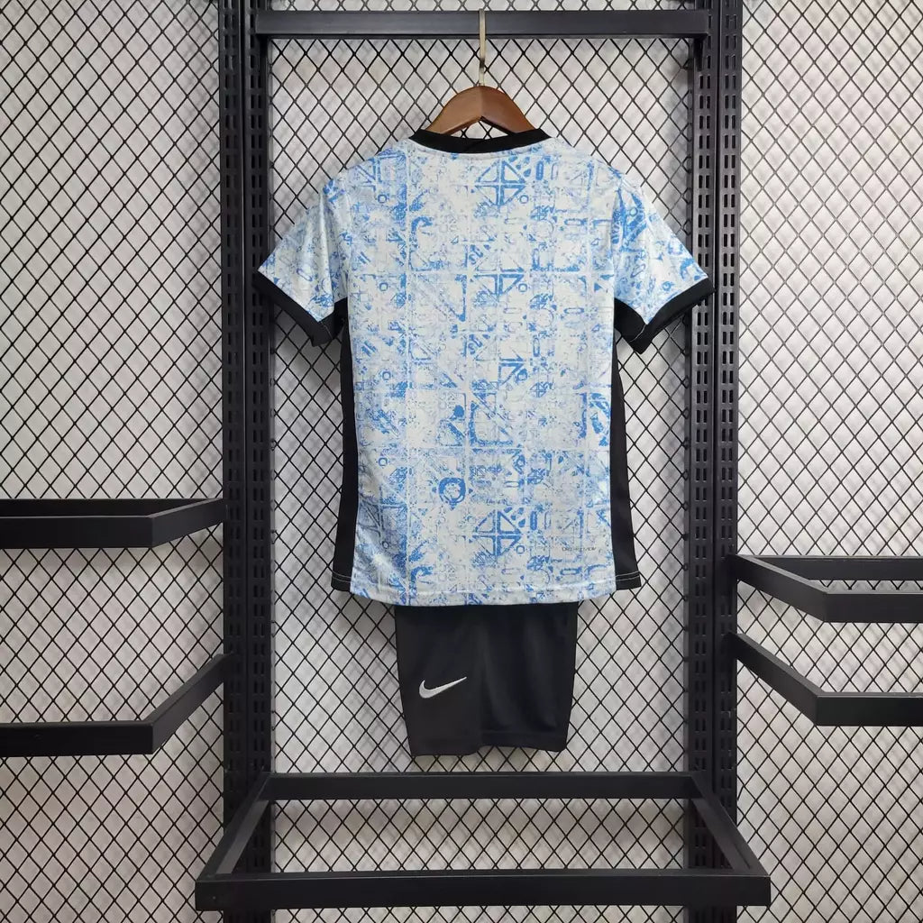 Conjunto infantil Portugal Azul Visitante Euro 2024