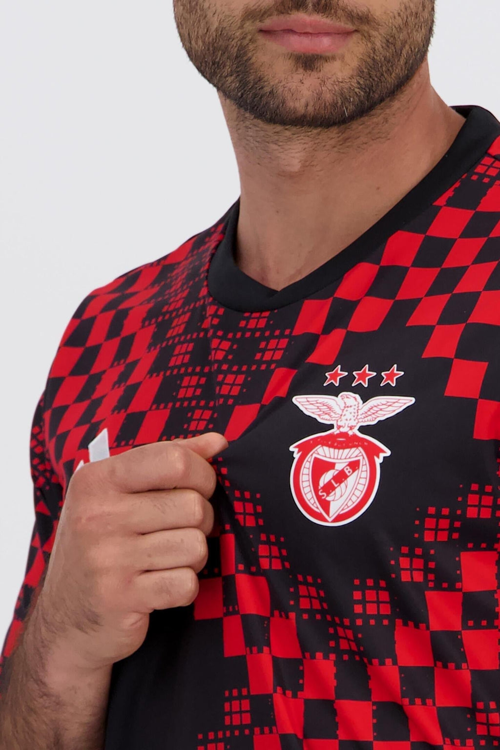 Camiseta pre-partido rojo/negro 2025/26