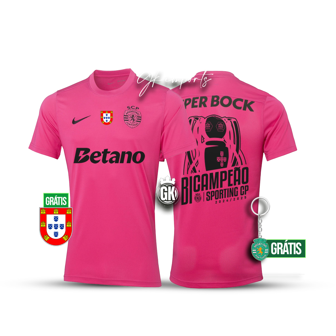 Camiseta BICAMPEÓN pink october 2024/25
