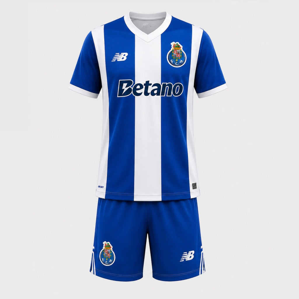 Conjunto infantil CAMPEONES 31 dragón PRINCIPAL 2026/27 azul y blanca