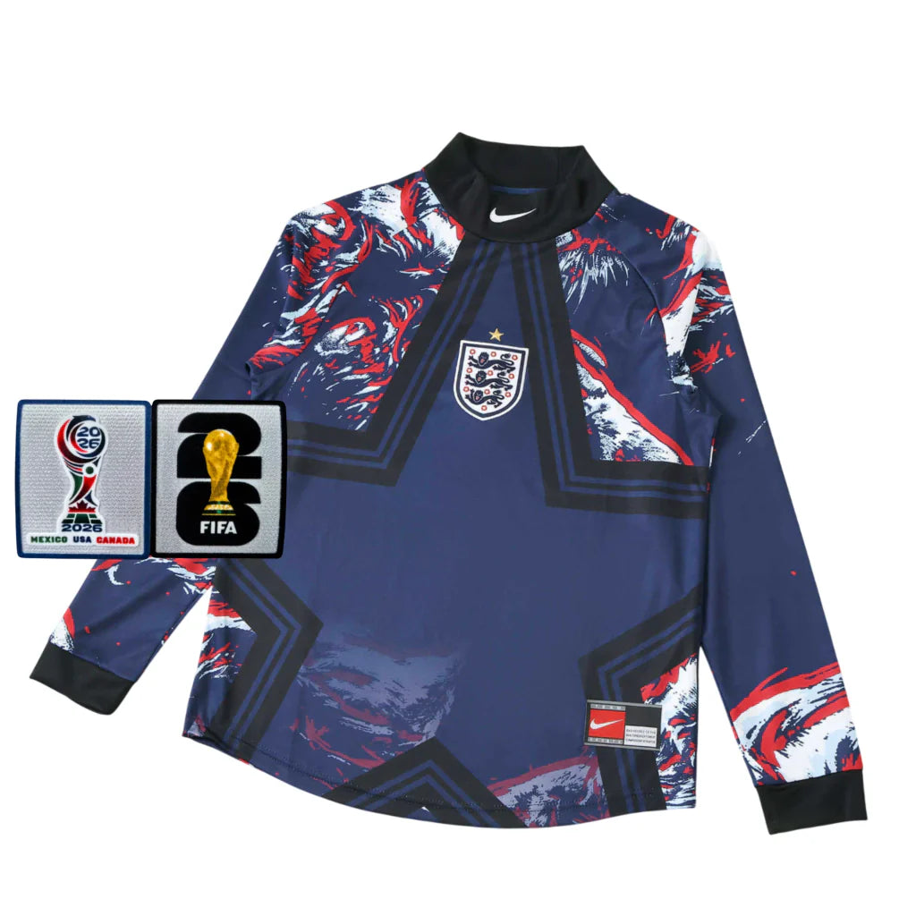 Camiseta Inglaterra portero manga larga Copa del Mundo 2026 - azul