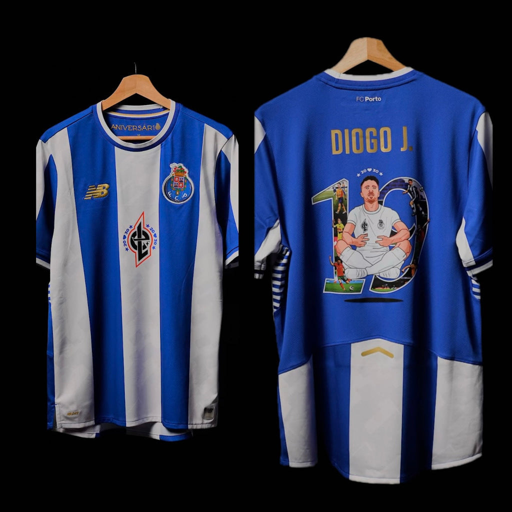 Camiseta DIOGO J - homenagem equipación azul/blanco 2025/26 simbolo bordado