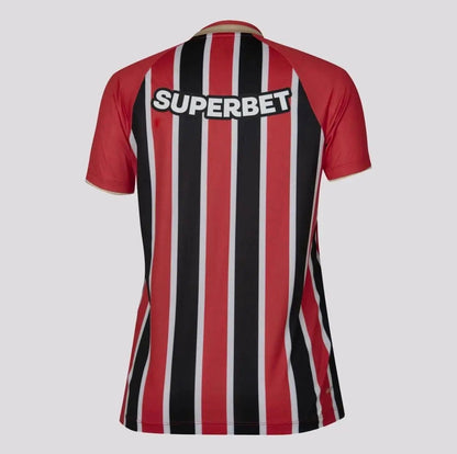 Camiseta São Paulo negra/roja alternativa 2025/26 - FEMENINA